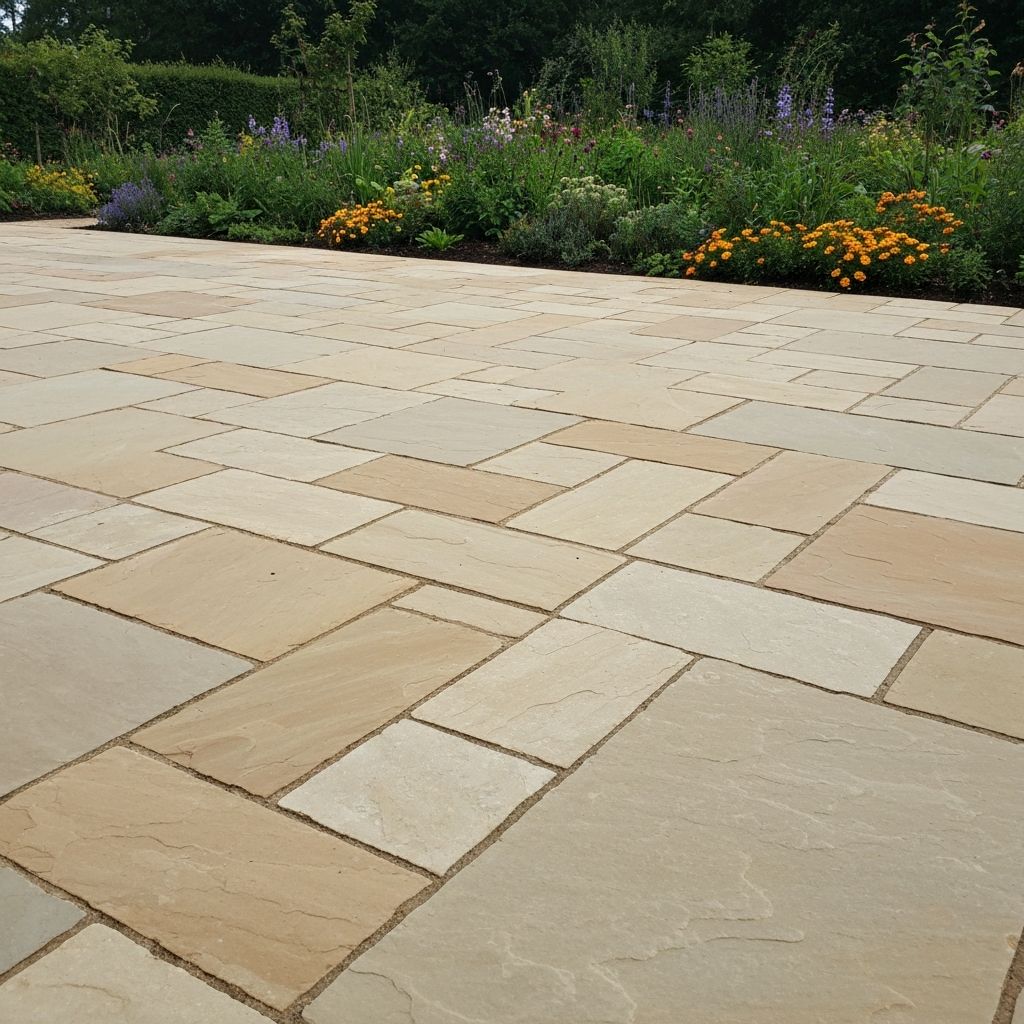 Natural stone paving