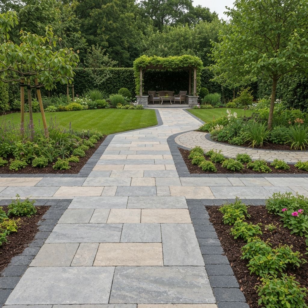 Natural stone outdoor paving